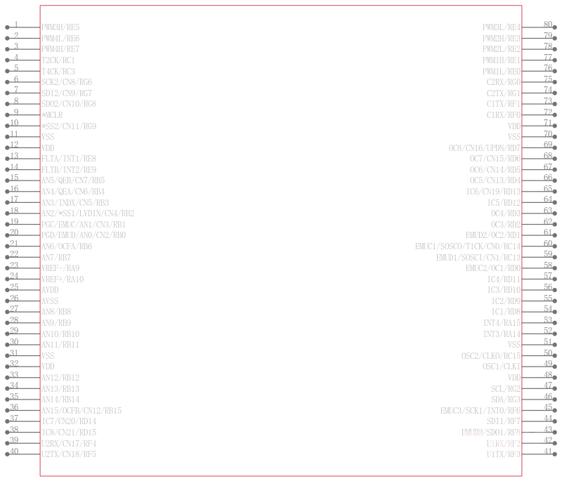DSPIC30F6010-30I/PF引脚图