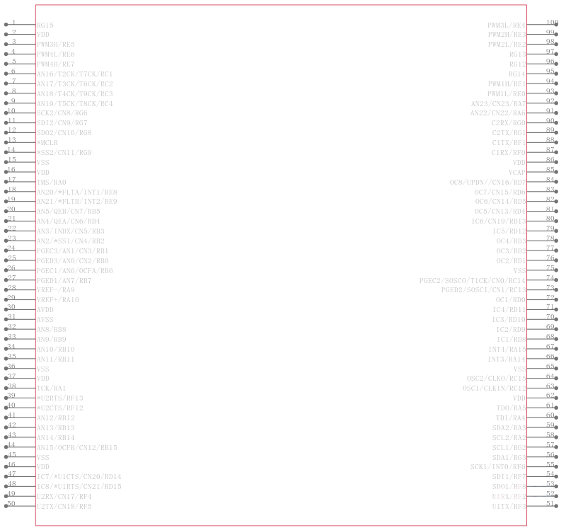 DSPIC33FJ256MC710AT-I/PF引脚图